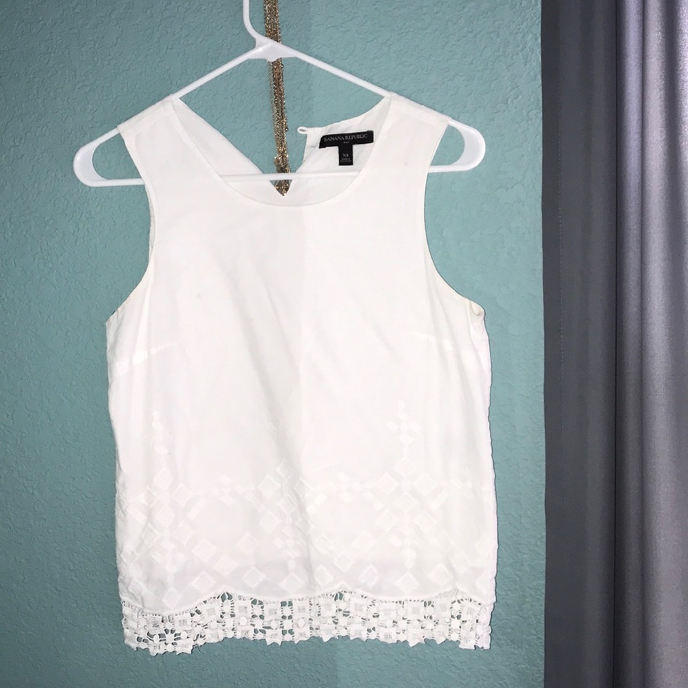 White Cotton Banana Republic Top